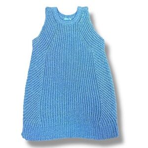 J MCLAUGHLIN Women’s Amber Azzurro Sleeveless Stitch Knit Sweater Top Small blue